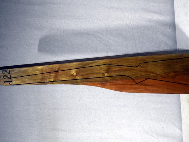Left side of VR 122 stockwood blank