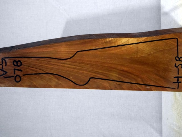 Left side of VS 078 stockwood blank