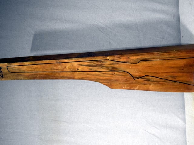 Left side of TR 294 stockwood blank