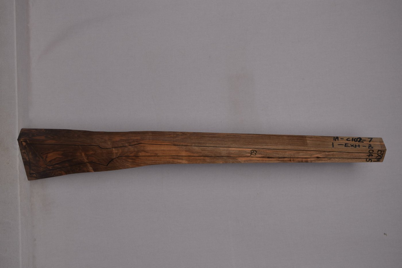 Right side of EXHM 045 stockwood blank