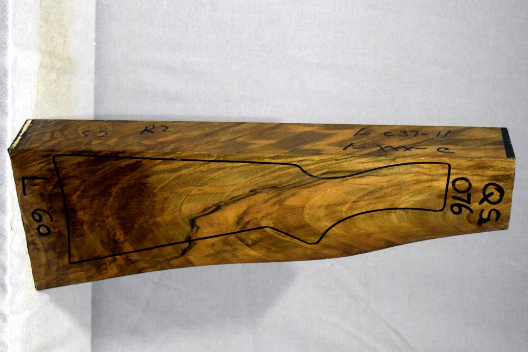 Right side of QS 076 stockwood blank