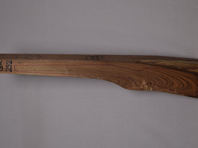 Left side of QR 292 stockwood blank