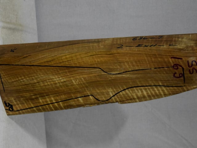 Right side of SS 169 stockwood blank