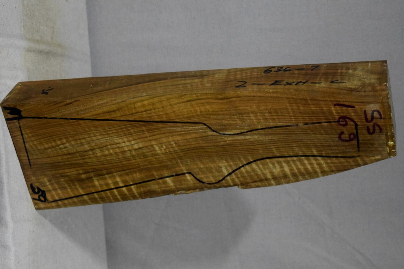 Right side of SS 169 stockwood blank