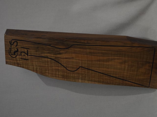 Left side of QS 121 stockwood blank