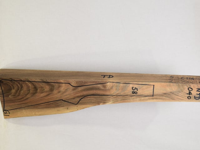 Right side of NTD 040 stockwood blank