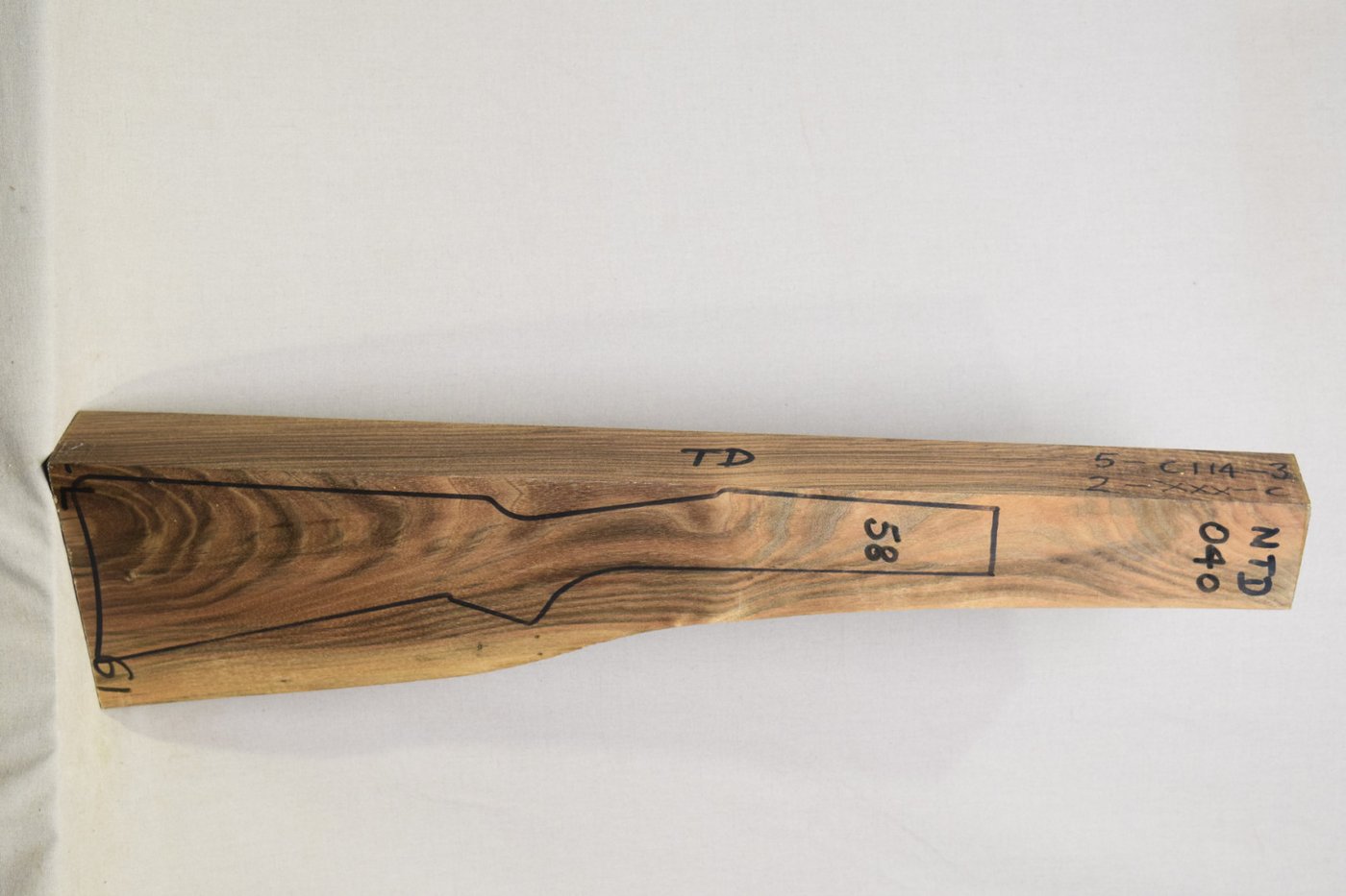 Right side of NTD 040 stockwood blank