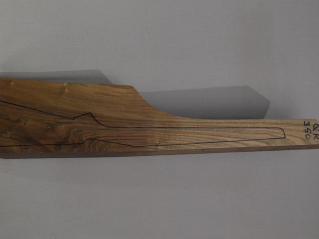 Left side of QR 350 stockwood blank