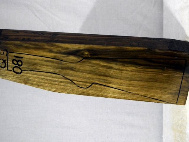 Left side of QS 081 stockwood blank
