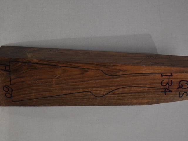Right side of QS 134 stockwood blank