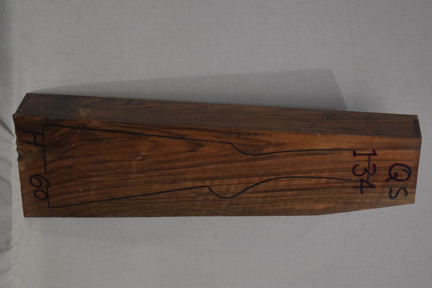 Right side of QS 134 stockwood blank