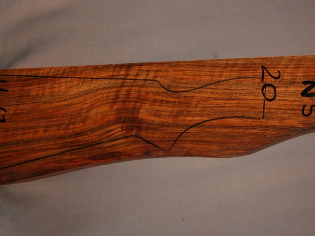 Right side of NS 20 stockwood blank