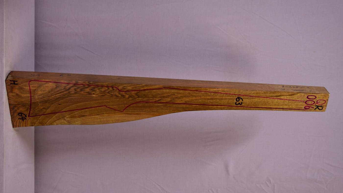 Right side of QR006 stockwood blank