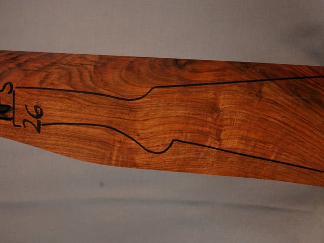 Left side of NS 26 stockwood blank