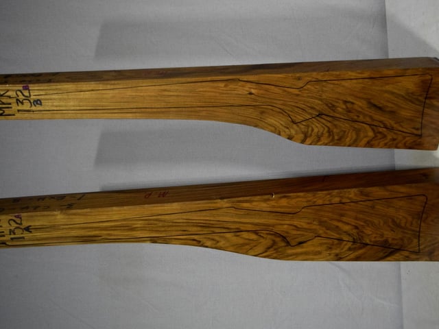 Left side of MPR 132A & 132B stockwood blank