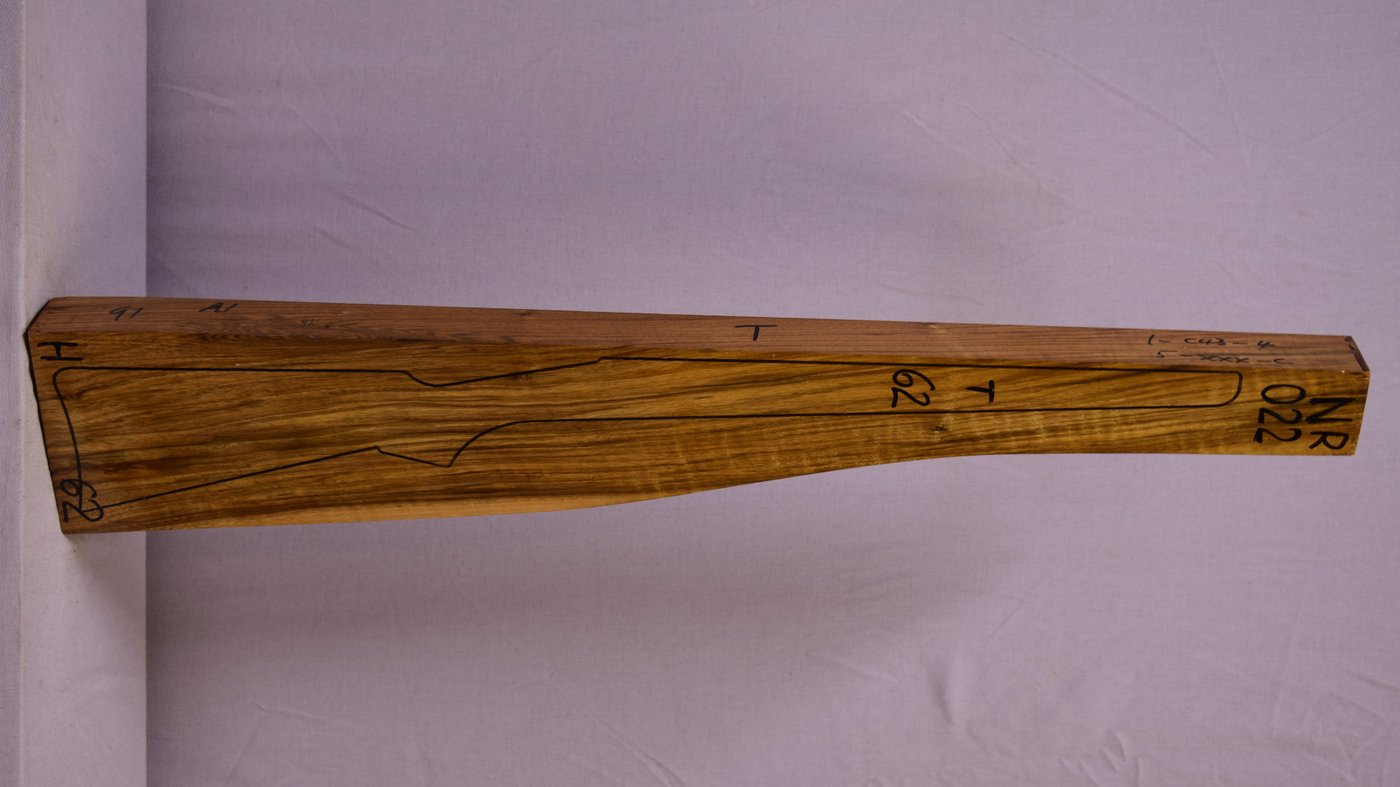 Right side of NR022 stockwood blank