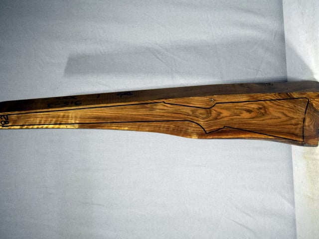 Left side of NR182 stockwood blank