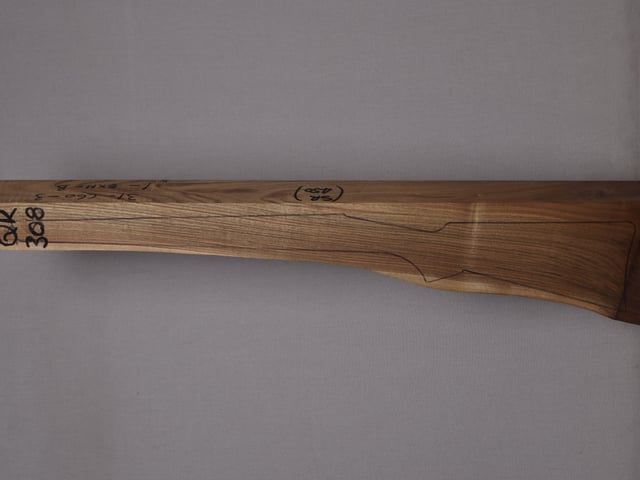 Left side of QR 308 stockwood blank