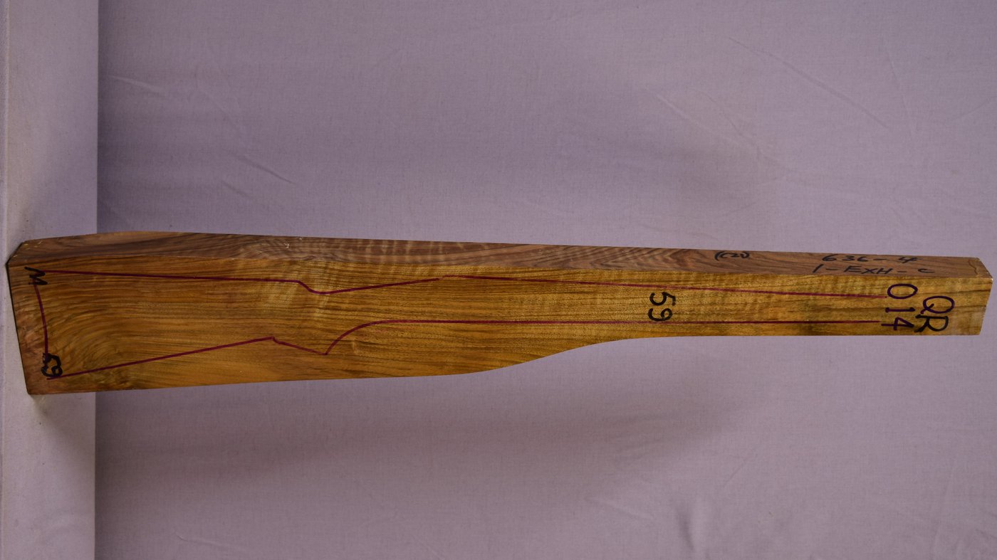 Right side of QR014 stockwood blank