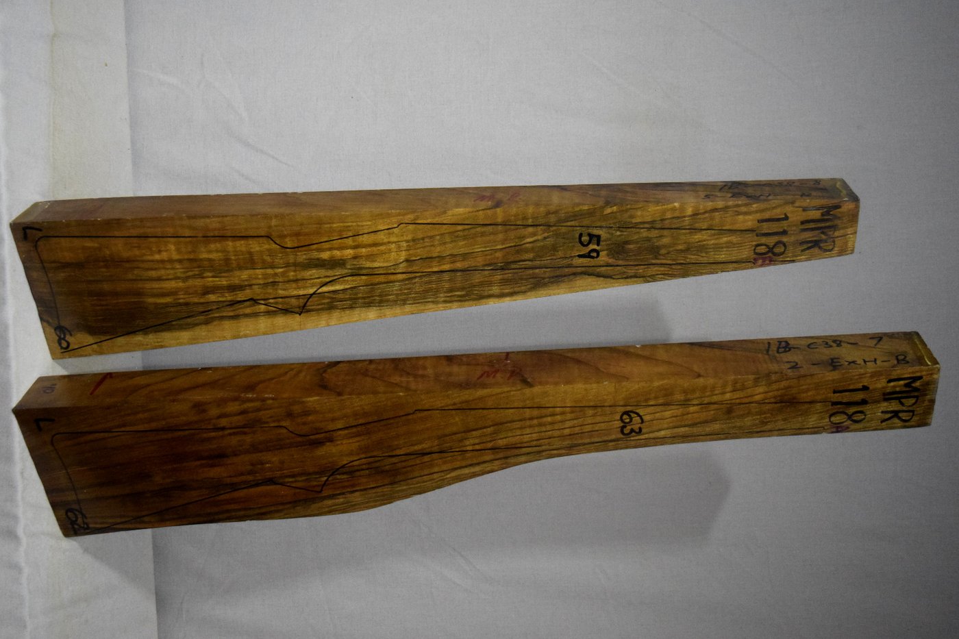 Right side of MPR 118A & 118B stockwood blank