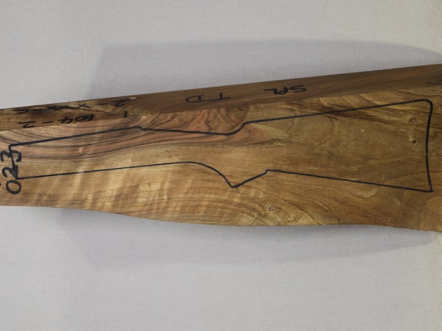 Left side of VTD 023 stockwood blank