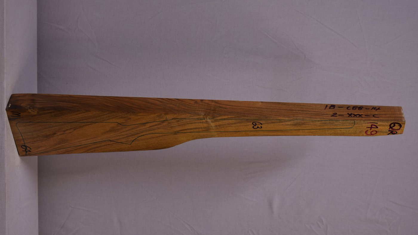 Right side of QR 149 stockwood blank
