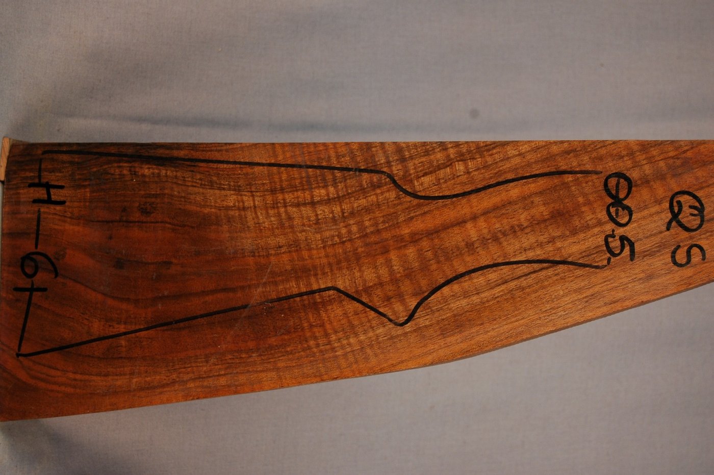 Right side of QS 005 stockwood blank