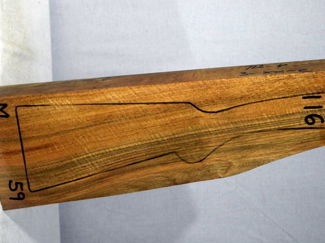 Right side of TS 116 stockwood blank