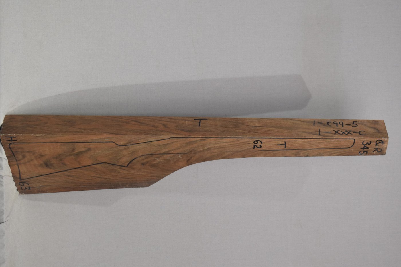 Right side of QR 345 stockwood blank