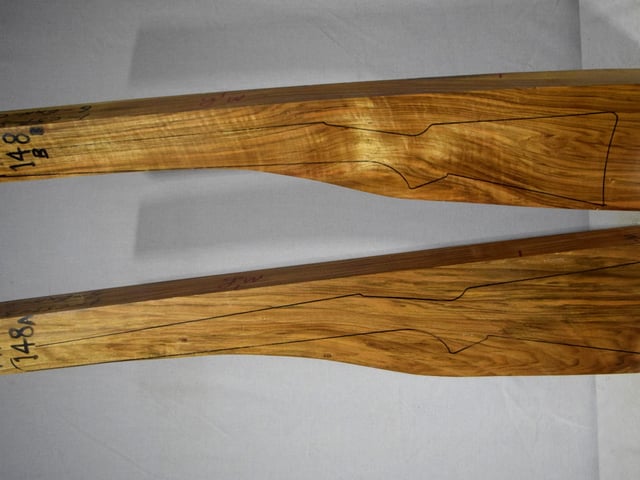 Left side of 148A & 148B stockwood blank