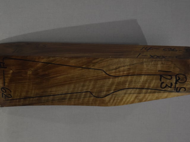 Right side of QS 123 stockwood blank