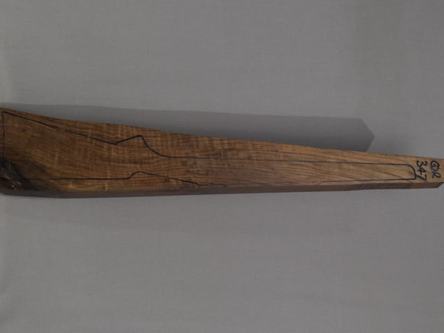 Left side of QR 347 stockwood blank