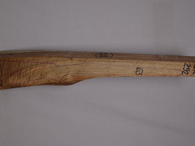 Right side of QR 292 stockwood blank