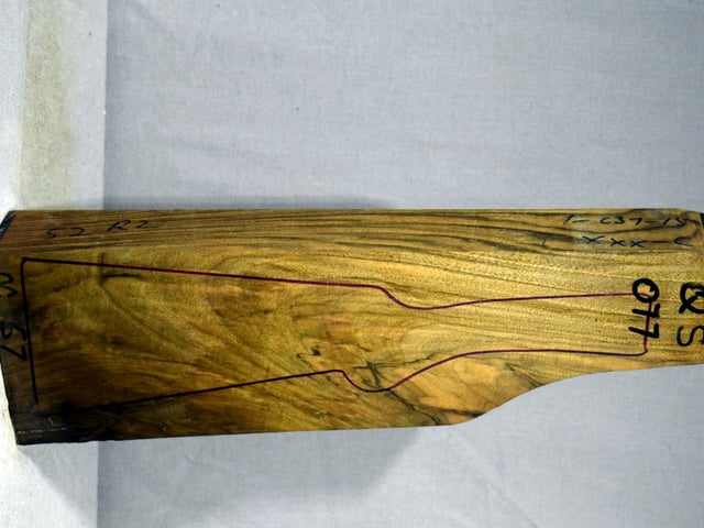 Right side of QS 077 stockwood blank