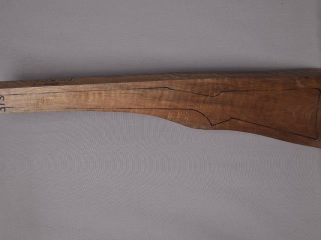 Left side of TR 313 stockwood blank