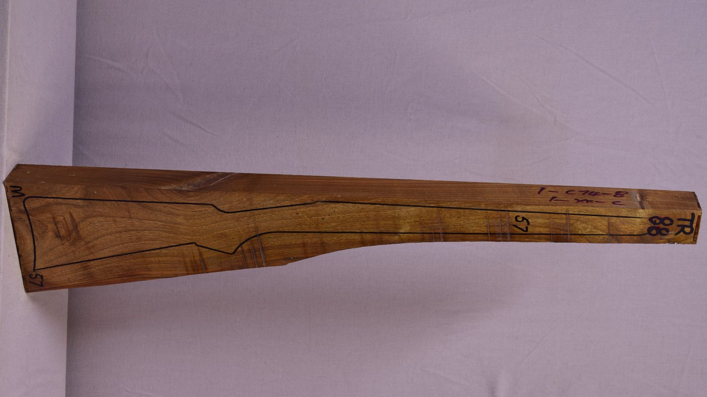 Right side of TR 88 stockwood blank