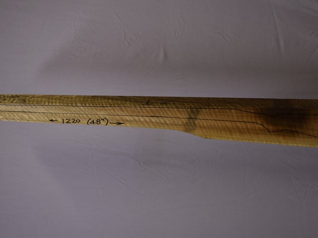 Left side of TM 006 Target stockwood blank