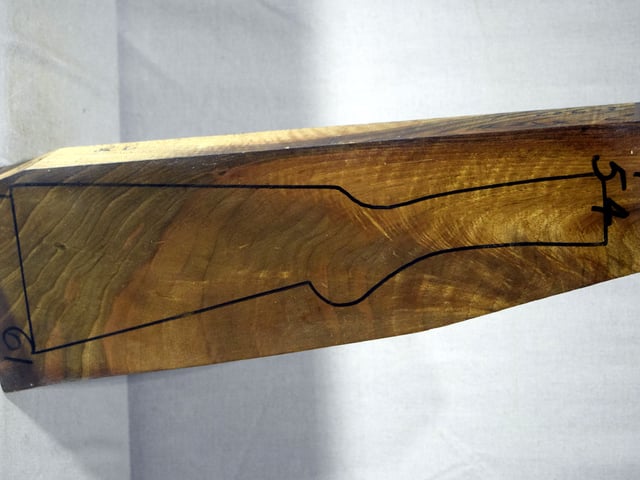 Right side of TS 054 stockwood blank