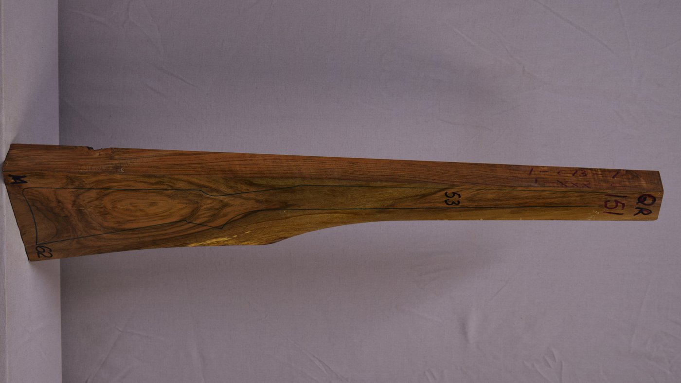 Right side of QR 151 stockwood blank