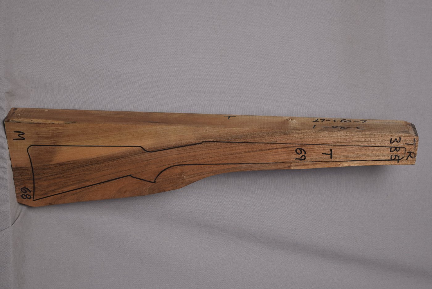 Right side of TR 335 stockwood blank