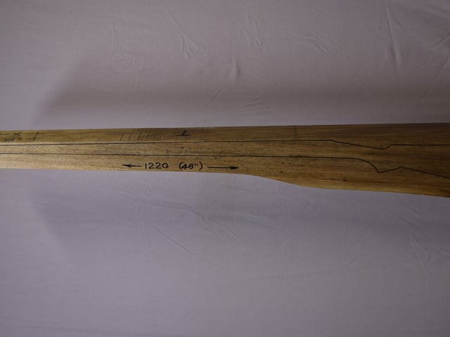 Left side of STDM 001 Target stockwood blank