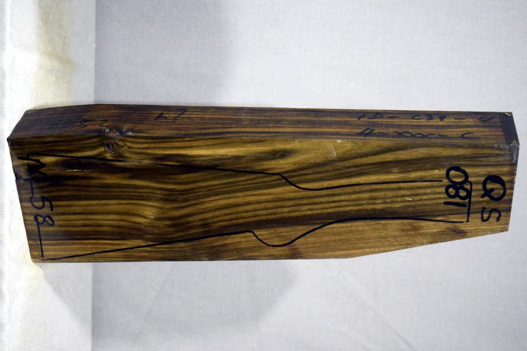Right side of QS 081 stockwood blank