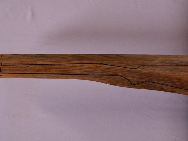 Left side of TR 122 stockwood blank
