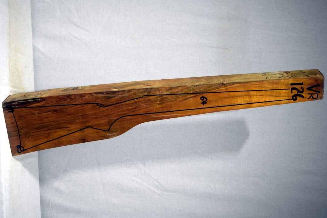 Right side of VR126 stockwood blank