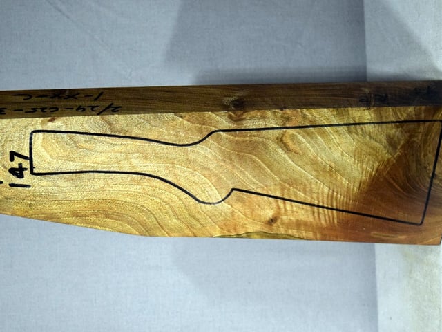Left side of TS 147 stockwood blank