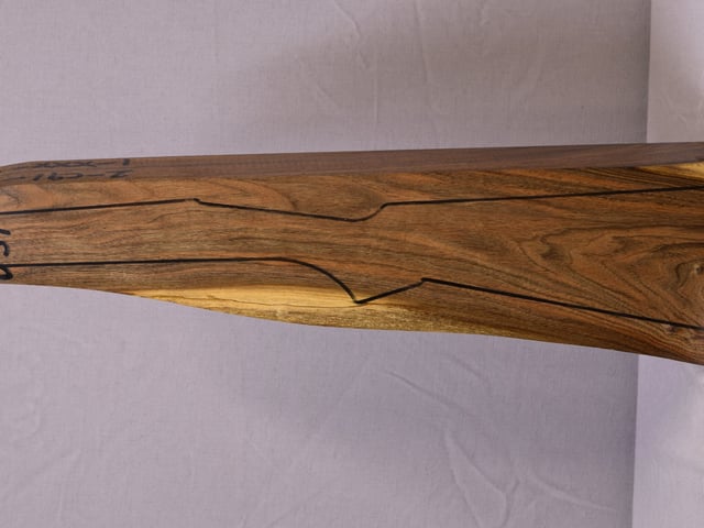 Left side of QTD 037 stockwood blank