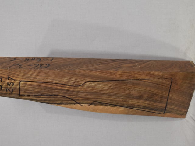 Left side of SS 257 stockwood blank