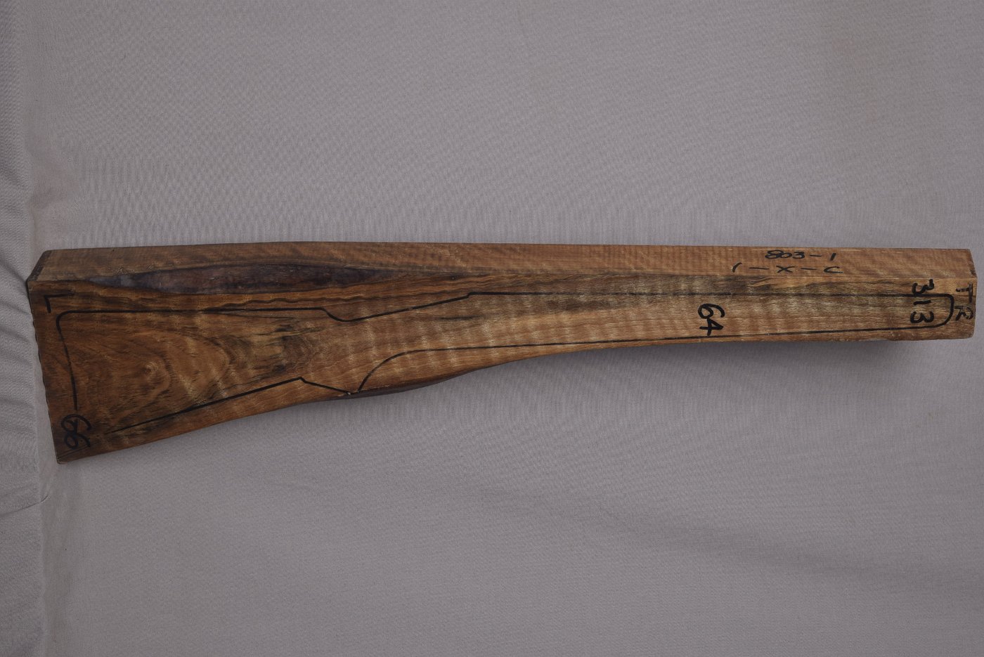 Right side of TR 313 stockwood blank