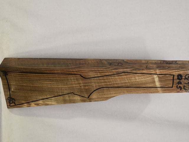 Right side of QTD 045 stockwood blank