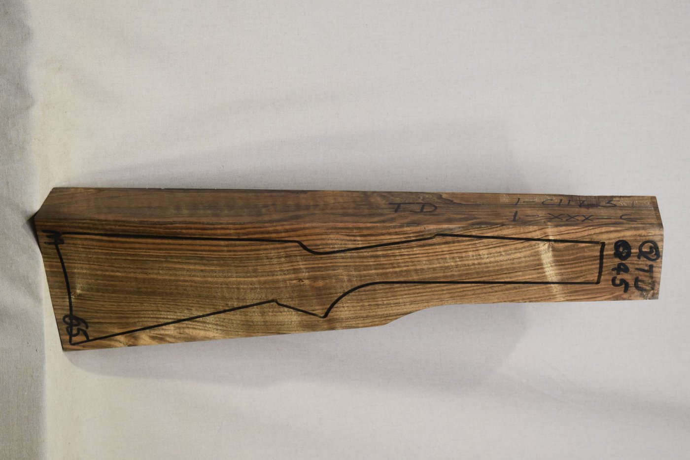 Right side of QTD 045 stockwood blank
